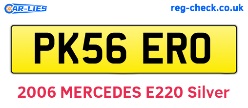 PK56ERO are the vehicle registration plates.
