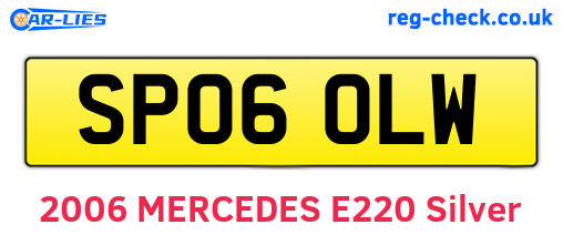 SP06OLW are the vehicle registration plates.