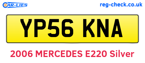 YP56KNA are the vehicle registration plates.