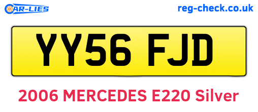 YY56FJD are the vehicle registration plates.