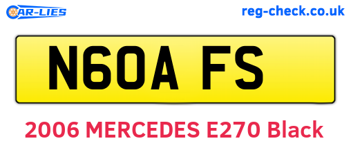 N60AFS are the vehicle registration plates.