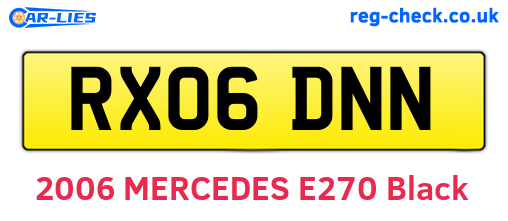 RX06DNN are the vehicle registration plates.