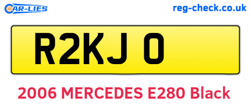 R2KJO are the vehicle registration plates.