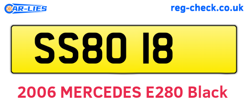 SS8018 are the vehicle registration plates.