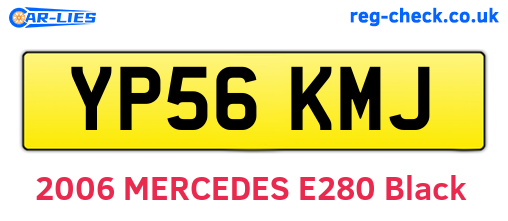 YP56KMJ are the vehicle registration plates.