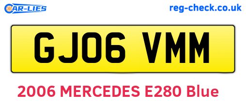 GJ06VMM are the vehicle registration plates.