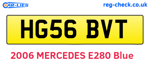 HG56BVT are the vehicle registration plates.