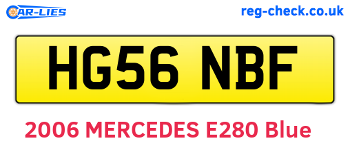 HG56NBF are the vehicle registration plates.