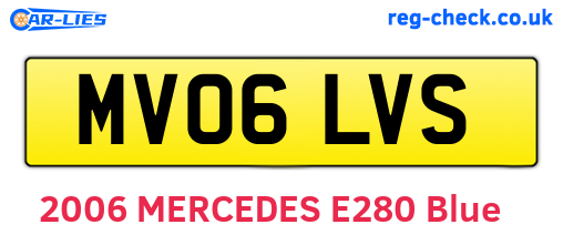 MV06LVS are the vehicle registration plates.