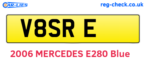 V8SRE are the vehicle registration plates.