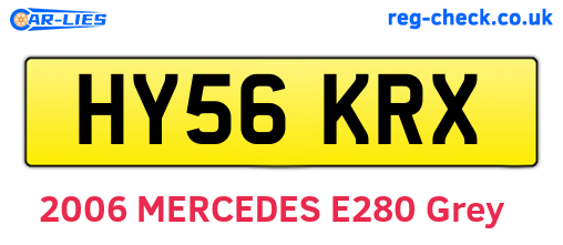 HY56KRX are the vehicle registration plates.