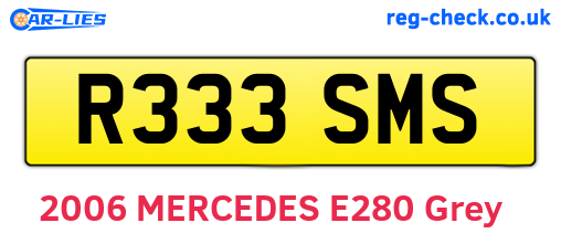 R333SMS are the vehicle registration plates.