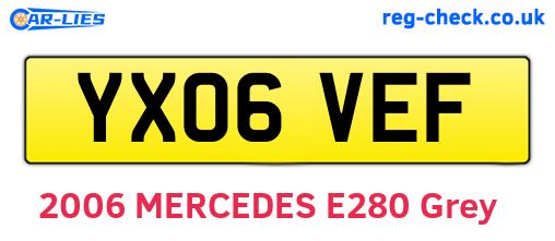 YX06VEF are the vehicle registration plates.