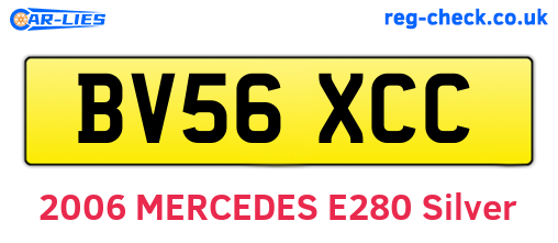 BV56XCC are the vehicle registration plates.