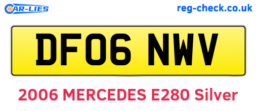 DF06NWV are the vehicle registration plates.