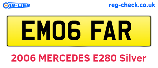 EM06FAR are the vehicle registration plates.