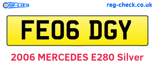 FE06DGY are the vehicle registration plates.