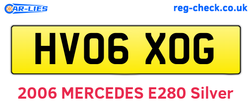 HV06XOG are the vehicle registration plates.