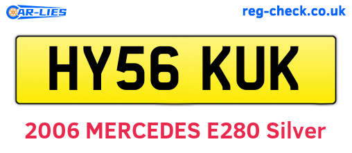 HY56KUK are the vehicle registration plates.