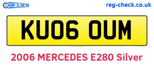 KU06OUM are the vehicle registration plates.