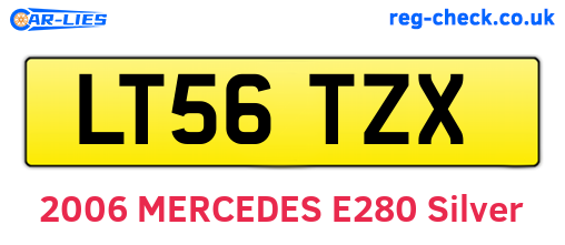 LT56TZX are the vehicle registration plates.