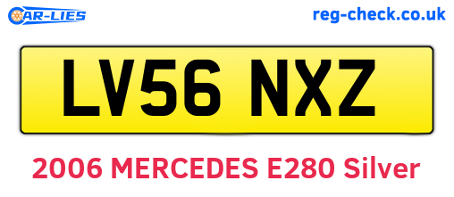 LV56NXZ are the vehicle registration plates.