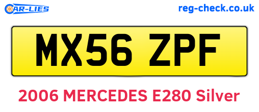 MX56ZPF are the vehicle registration plates.