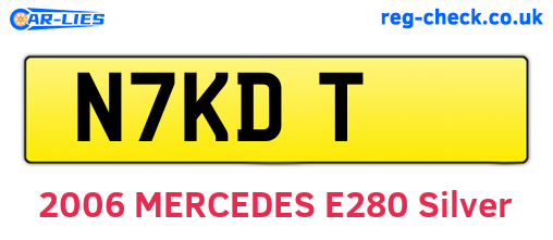 N7KDT are the vehicle registration plates.