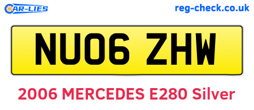 NU06ZHW are the vehicle registration plates.