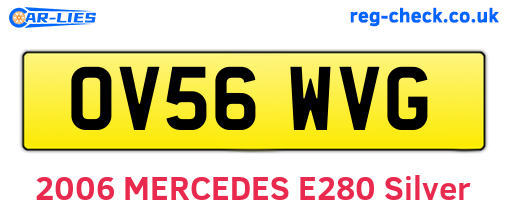 OV56WVG are the vehicle registration plates.
