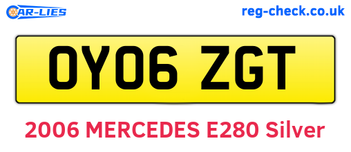 OY06ZGT are the vehicle registration plates.