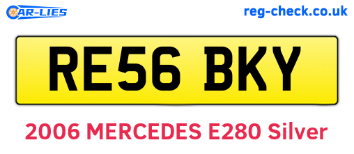 RE56BKY are the vehicle registration plates.