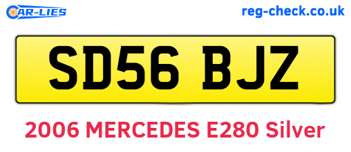 SD56BJZ are the vehicle registration plates.