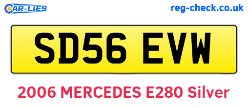 SD56EVW are the vehicle registration plates.