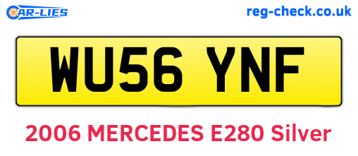 WU56YNF are the vehicle registration plates.