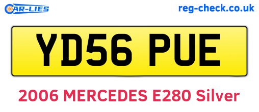 YD56PUE are the vehicle registration plates.
