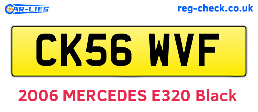 CK56WVF are the vehicle registration plates.