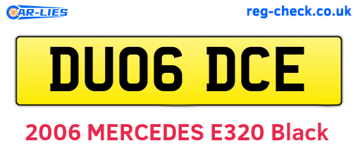 DU06DCE are the vehicle registration plates.