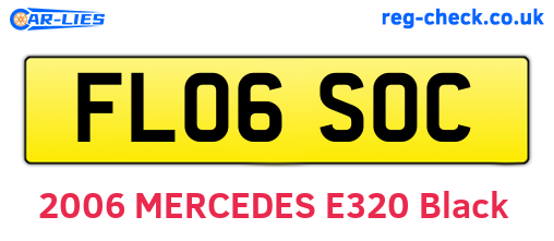 FL06SOC are the vehicle registration plates.