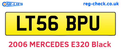 LT56BPU are the vehicle registration plates.