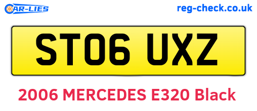 ST06UXZ are the vehicle registration plates.