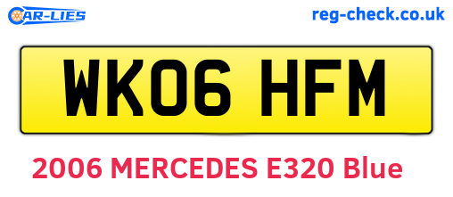 WK06HFM are the vehicle registration plates.