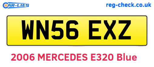 WN56EXZ are the vehicle registration plates.