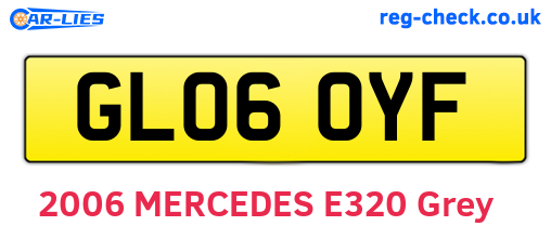 GL06OYF are the vehicle registration plates.