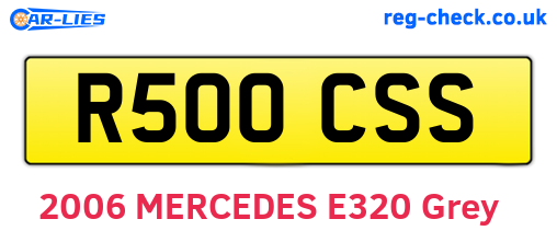 R500CSS are the vehicle registration plates.