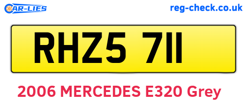 RHZ5711 are the vehicle registration plates.