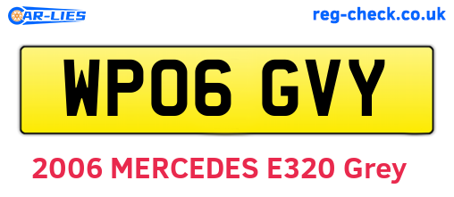 WP06GVY are the vehicle registration plates.