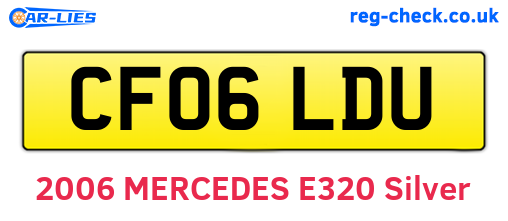 CF06LDU are the vehicle registration plates.