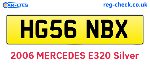 HG56NBX are the vehicle registration plates.