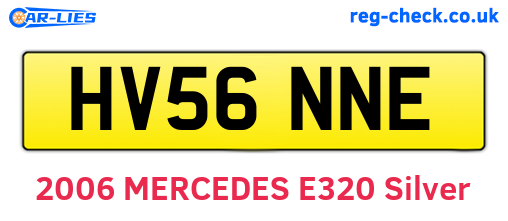HV56NNE are the vehicle registration plates.